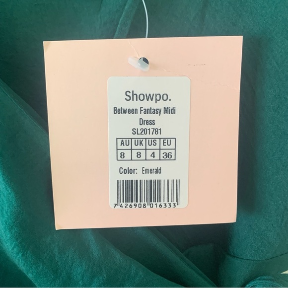 Showpo. Between Fantasy Midi High Low Wrap Dress - Picture 13 of 15